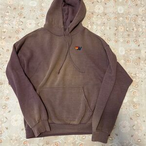 Aviator Nation Faded Mocha Relaxed Hoodie